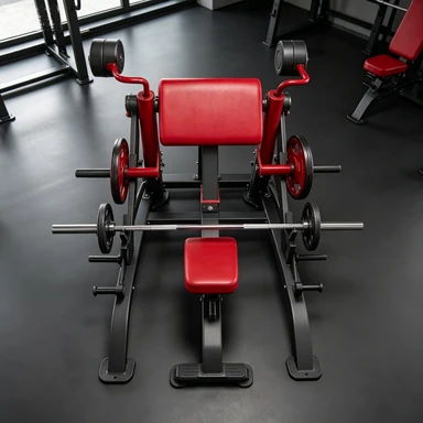 Commercial Plate Loaded Biceps Trainer Gym Isolated Arm Curl Strength Equipment For Biceps Brachii suppliers